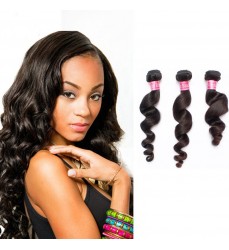 DHL Free Shipping Virgin Brazilian Loose Curl Hair 3 Bundle Deals